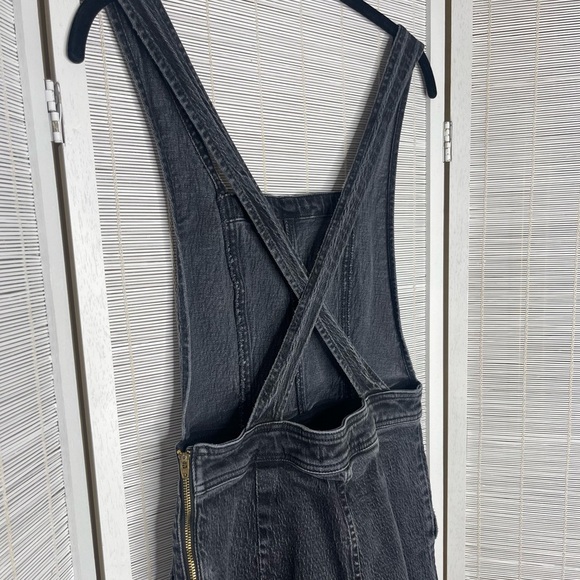 Madewell Black/Gray Denim Overall Jumpsuit - Picture 6 of 9